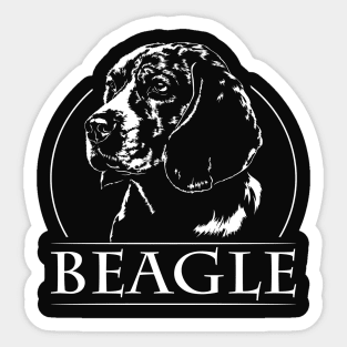 Funny Beagle dog lover portrait Sticker